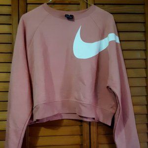 Nike Dri-Fit Medium Cropped Sweatshirt Coral